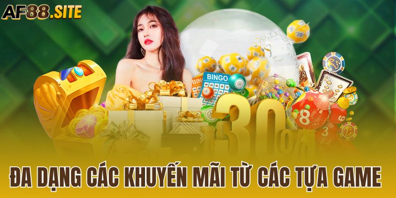 Đa dạng các khuyến mãi từ các tựa game 
